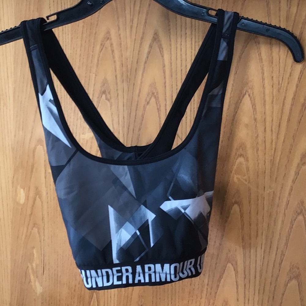 Under Armour Black and Gray Sports Bra